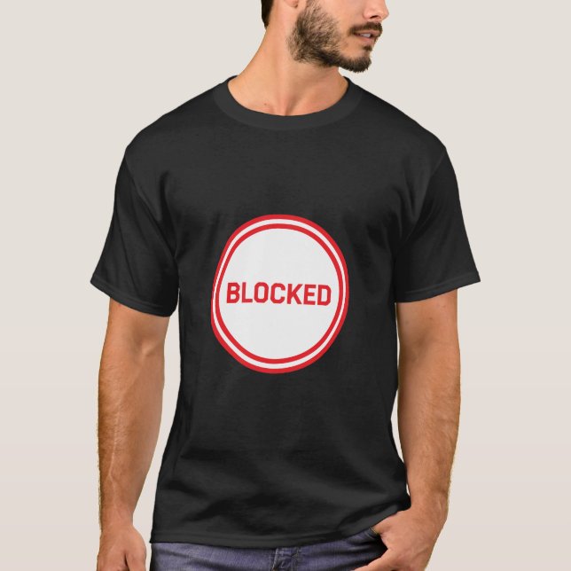 Fett- und einfaches 'Blockieren'-Textdesign T-Shirt (Vorderseite)