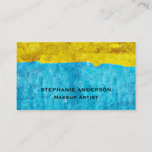 Fett und elegant Lila, gestreifter Makeup-Künstler Visitenkarte