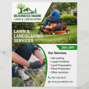 Fett- und Engagierungs-Lawn & Landscaping Print Re Flyer