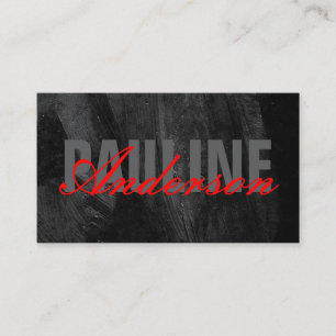 Fett und Extravaganter Text Schwarze Textur Visitenkarte