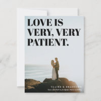 Fett und frech Typografisch aufgeschobene Hochzeit