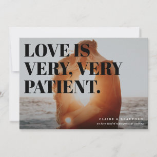 Fett und frech typografisch Hochzeitsperre Ankündigung