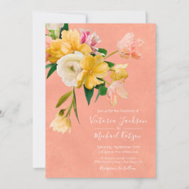 Fett und hell Blüten Blumenzehen Einladung