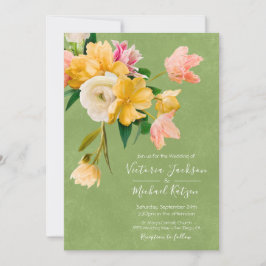 Fett und hell Blüten Blumenzehen Einladung