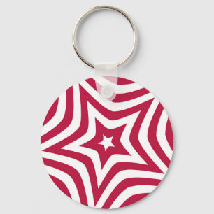 Fett und Hell Rot-Weiße Sterne in einem Vektormust Schlüsselanhänger
