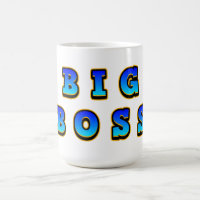 Fett und lebendig Big Boss Text in Dynamic Blue