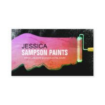 Fett- und lebendige Paint Roler Painter-Visitenkar