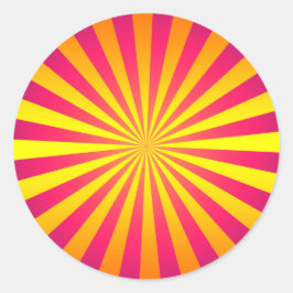 Fett und lebhaft Retro Sunburst Sticker