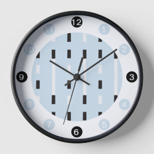 Fett und modern im Stil der Memphis Schwarz, Weiß, Uhr