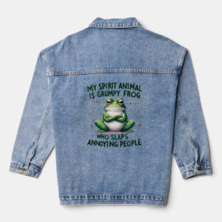 Fett- und Sassy-Frog-Zitat Grafisch Jeansjacke