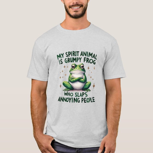 Fett- und Sassy-Frog-Zitat Grafisch T-Shirt (Vorderseite)