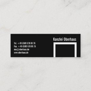 Fett und Schwarz  Mini Visitenkarte