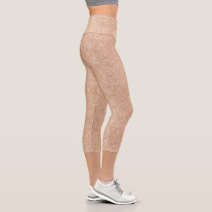 Fett und stilvolle beige Capri-Leggings  Capri Leggings