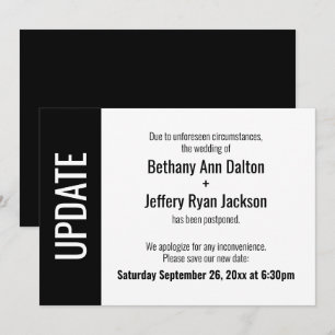 Fett Update Zurückgestellt Hochzeitsankündigung Einladung