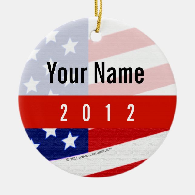 Fett USA Thema, Personalisiertes Design Keramik Ornament (Vorne)
