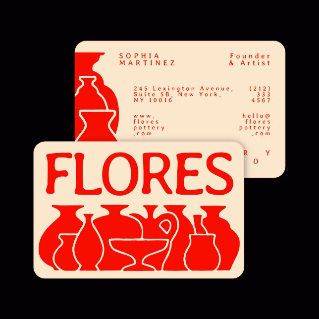 Fett-Vase-Silhouette Visitenkarte (Von Creator hochgeladen)