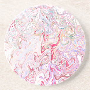 Fett Vibrant Pink Fluid Marmor Wirbel Abstrakt Kun Getränkeuntersetzer
