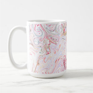 Fett Vibrant Pink Fluid Marmor Wirbel Abstrakt Kun Kaffeetasse