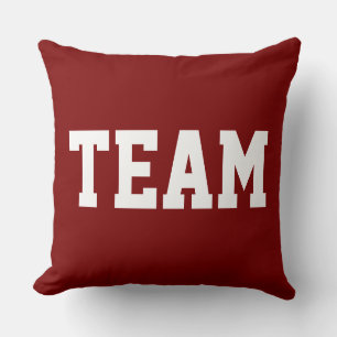 Fett Vintage Rot Lustig Sportlich TEAM Weiße Schri Kissen