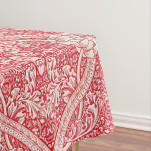 Fett Vintages Blumenmuster in Rosa und Weiß Tischdecke