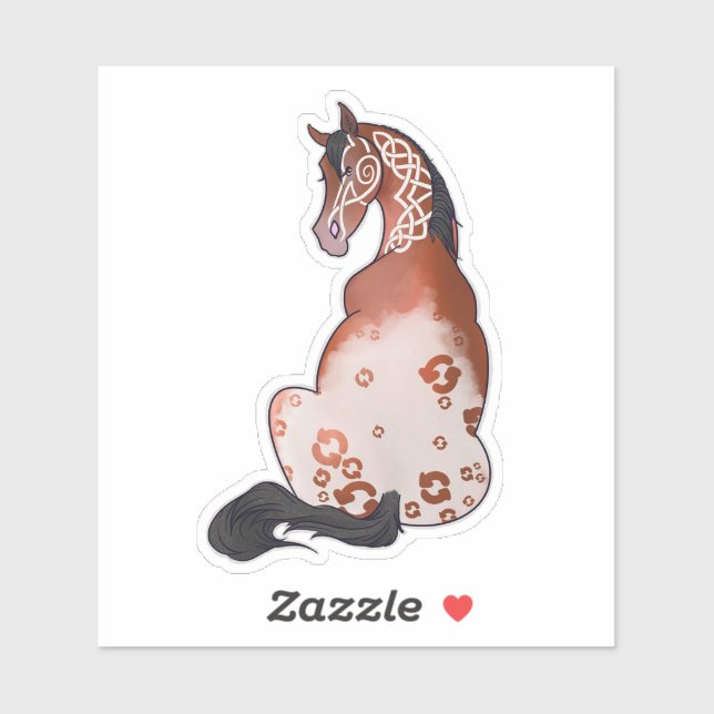 Fett weißer keltischer erfrischender Appetit Aufkleber (Blatt)