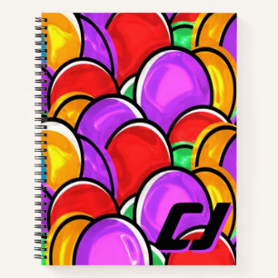 Fett Wellige Pop-Art-Personalisierte Monogramm-Not Notizbuch