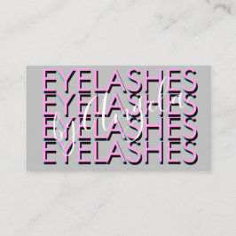 Fett Wiederholen Eyelashes Salon Nails Pink Visitenkarte