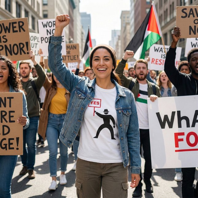 Fett Yes Signieren Minimalistisches Strichmännchen T-Shirt (Von Creator hochgeladen)