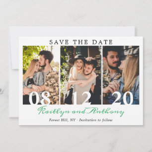 Fett Zahlen Modernes Script 3 Foto Save The Date