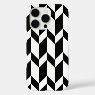 Fett Zwei-Tonen-Pfeil Zickzack Streifen Schwarz & iPhone 16 Pro Hülle