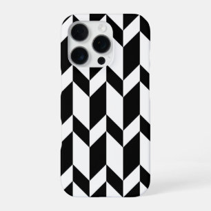 Fett Zwei-Tonen-Pfeil Zickzack Streifen Schwarz & iPhone 16 Pro Hülle