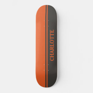 Fett zweitönig Orange und Schwarz Skateboard