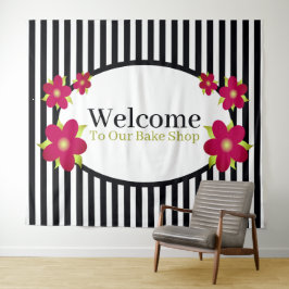 Fettablagerungen und Blumenmuster Wandteppich