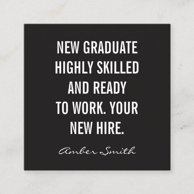 Fettangebot Quadratische Visitenkarte (Vorderseite)