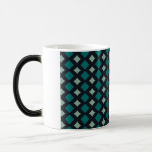 Fettblaue und Onyx-Geometrie-Kaffeetasse Verwandlungstasse