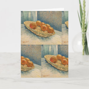 Fettblaues und Oranges Van Gogh Fruchtdekor Karte