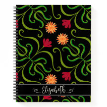 Fettblumige Damast-Sonnenblume Boho Schwarze Volks