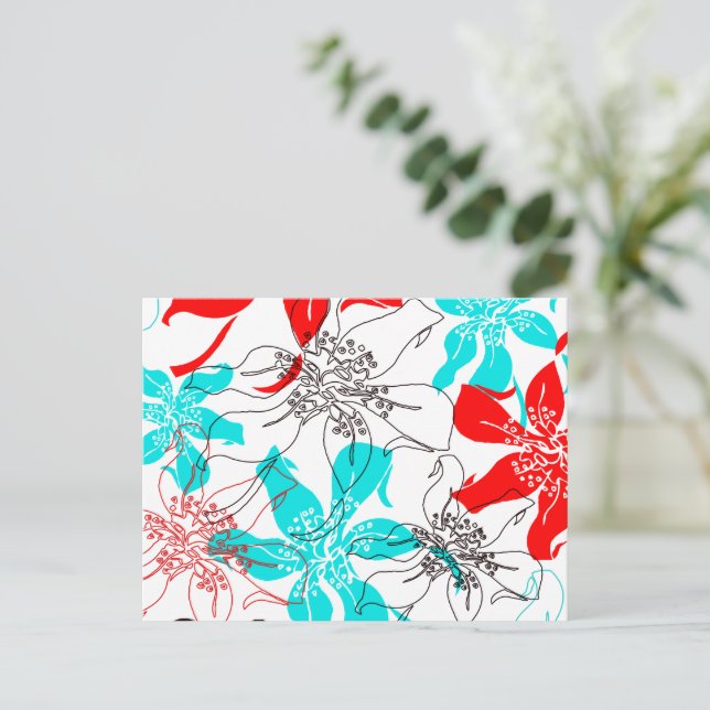 Fettblüten Postkarte (Stehend Vorderseite)