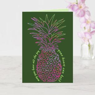 Fettbraune Ananas Geburtstagskarte Karte