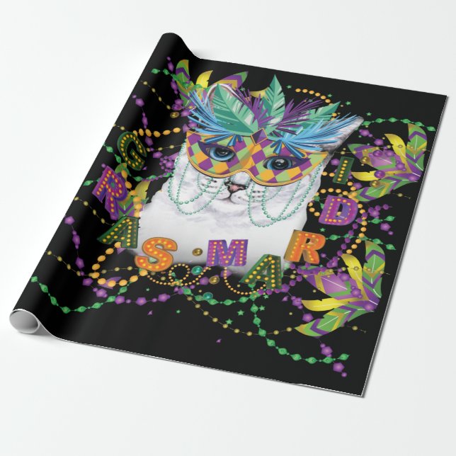 Fettdienstag Cat, Funny Fettdienstag Geschenkpapier (Ungerollt)
