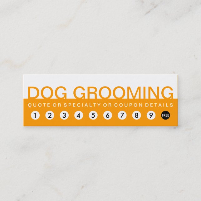 Fettdruck bei DOG GROOMING Kundenbindung Treuekarte (Vorderseite)