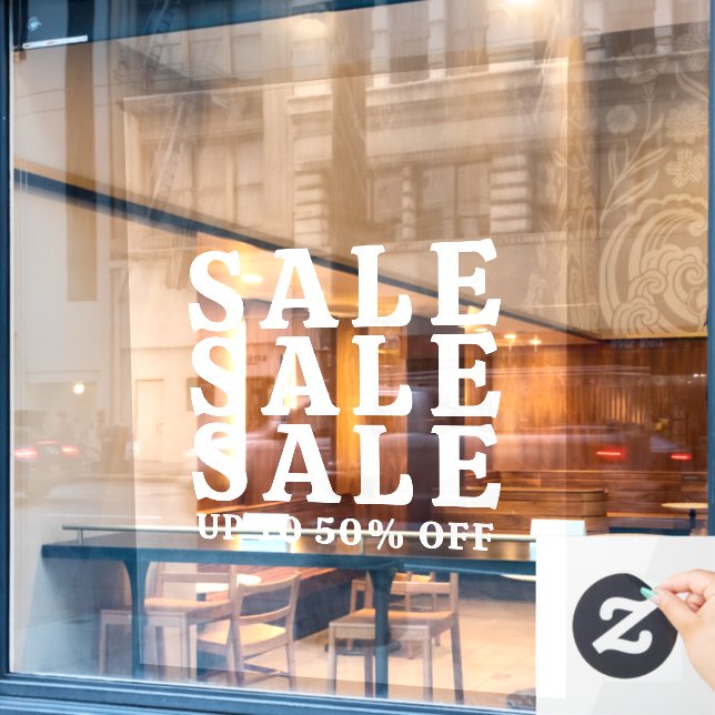 Fettdruck-Shop Verkauf Fensteraufkleber (Café-Fenster)