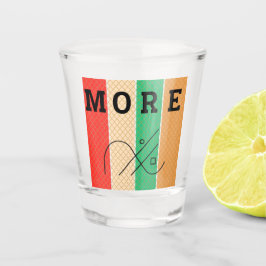 Fettdruck und Geometrie Schnapsglas