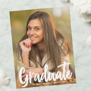 Fette Abschlussfoto-Moderne-Schrift-Overlay Ankündigung