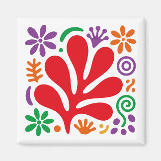 Fette abstrakte Magnet farbenfrohe floral Matisse-