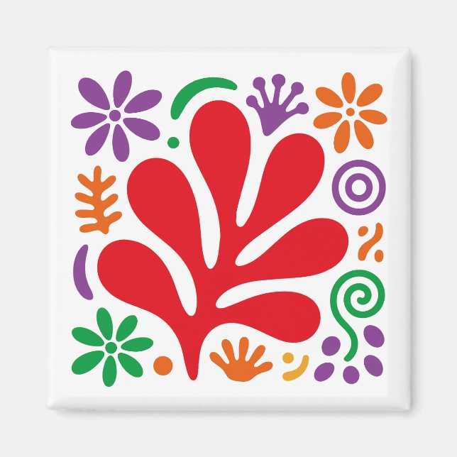 Fette abstrakte Magnet farbenfrohe floral Matisse- (Vorne)