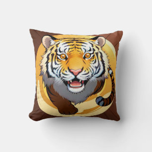 Fette abstrakte Tiger-Illustration Kissen