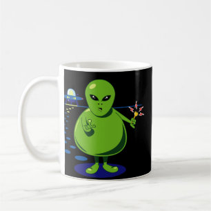 Fette alien-Invasion Kaffeetasse