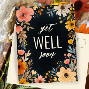 Fette Aquarellblumen WIRD BALD INDIVIDUELL ANGEFER Postkarte