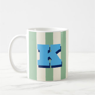 Fette benutzerdefinierte Initiale, personalisierte Kaffeetasse